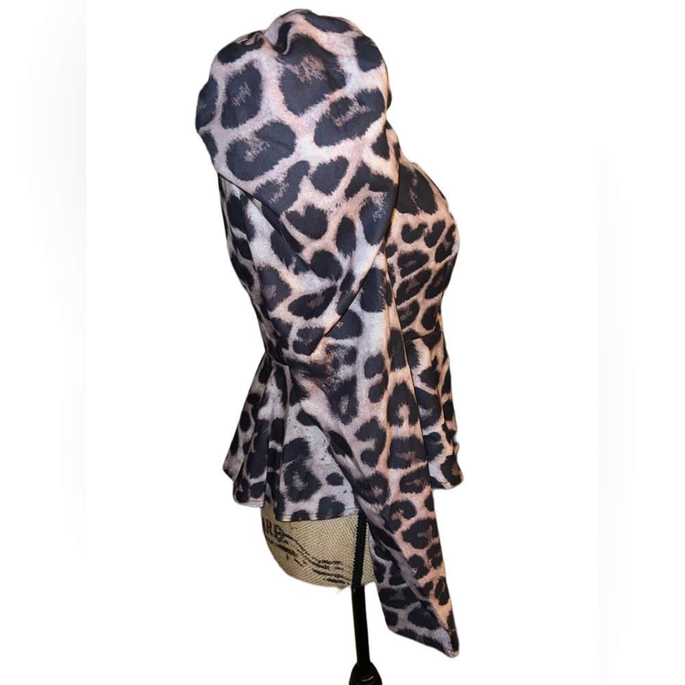 Leopard Puff Sleeve Jacket - Picture 11 of 15
